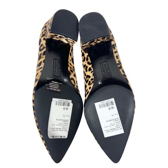 Alfani Leopard Print Slip On Shoes Women 7M Pumps Real Calf Fur New - Picture 6 of 14